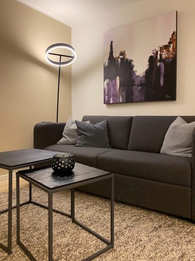 STILVOLLES WOHNEN Wohnzimmer Unterkunft nahe Phantasialand